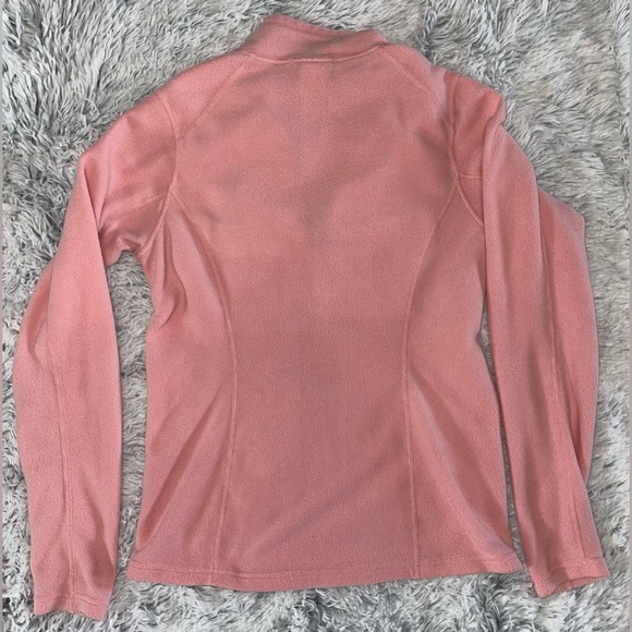 North Face || women’s 1/4 zip up Baby Pink Fleece Pullover size Small - Picture 2 of 8